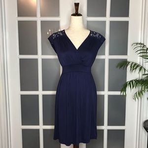 Women’s sz S, Royal Blue, Soprano, Dress w/Lace